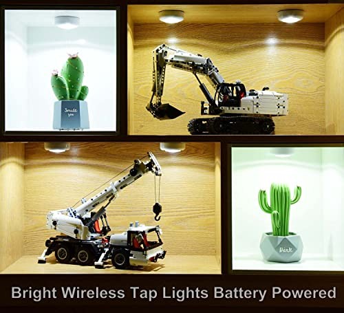 LED Puck Lights, Tap Light Battery Operated Push Button Light Stick Up 8-Pack