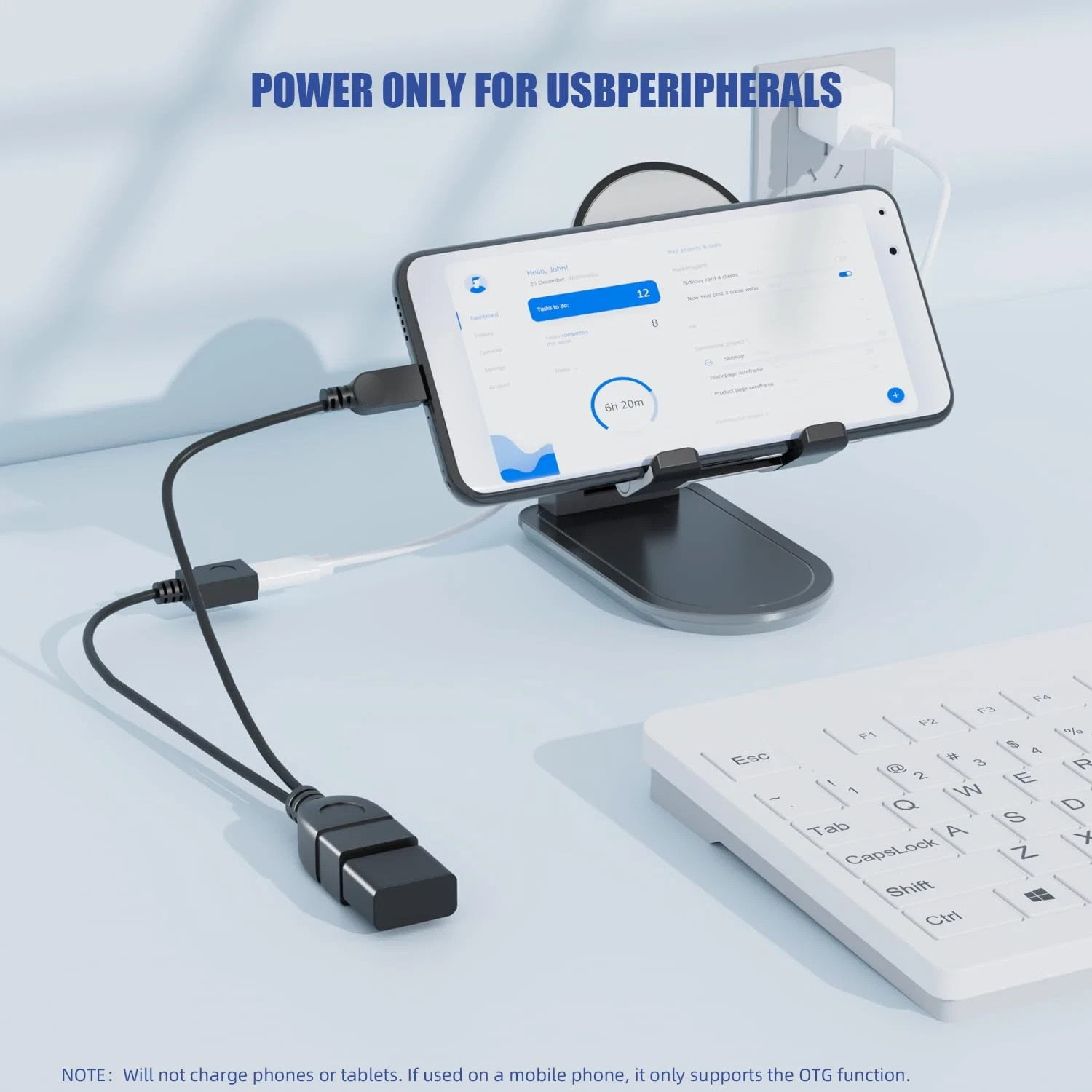 3-Pack Micro USB OTG Cable w/ Power for Fire TV Stick Android Host Adapter