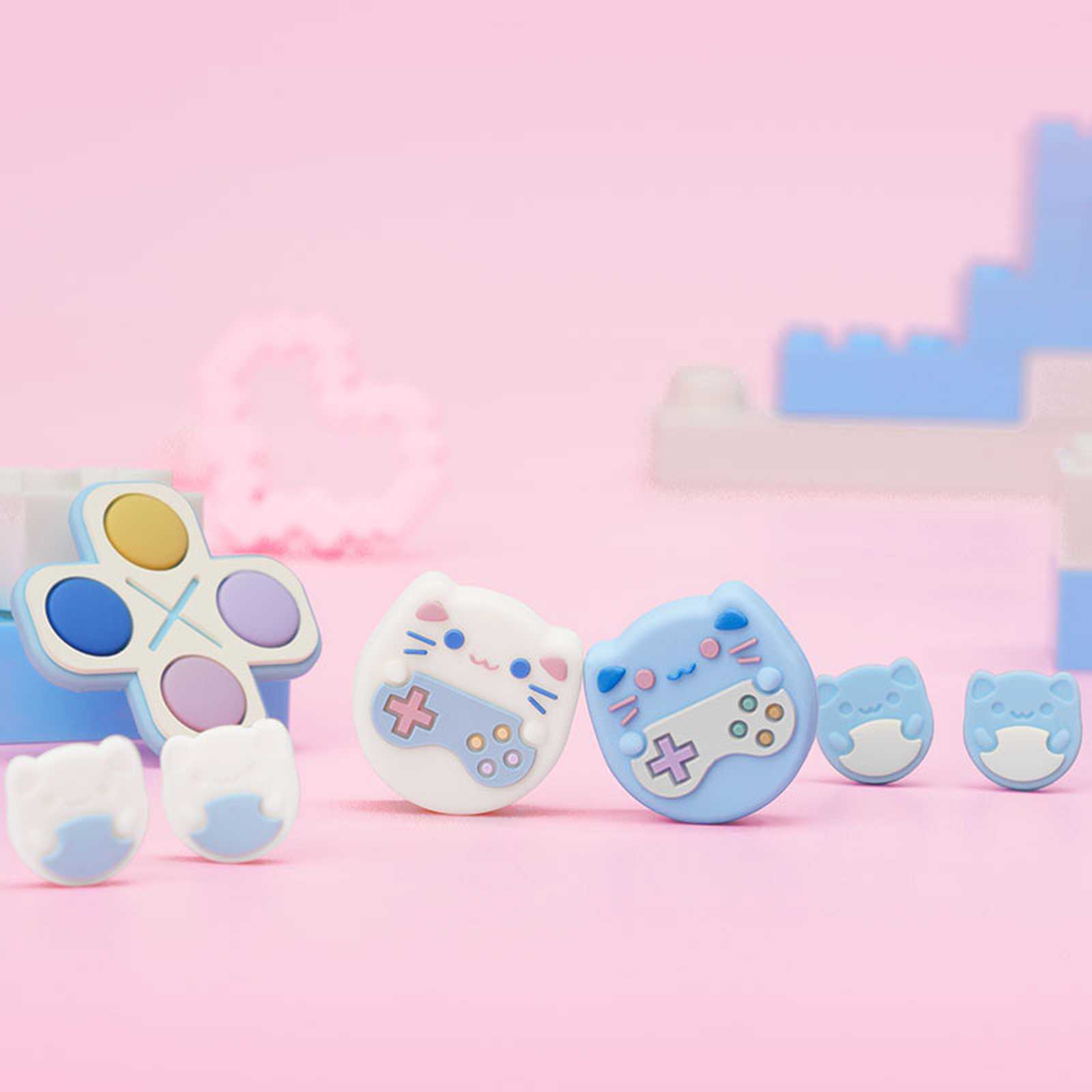 GeekShare D-Pad Button Caps & Thumb Grips for Nintendo Switch/ OLED Game Cat