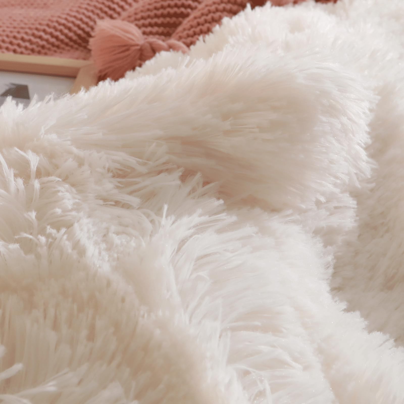 Faux Fur Throw Pillow Covers, Fluffy Soft Fuzzy Decorative Pillow Cases Cute ...