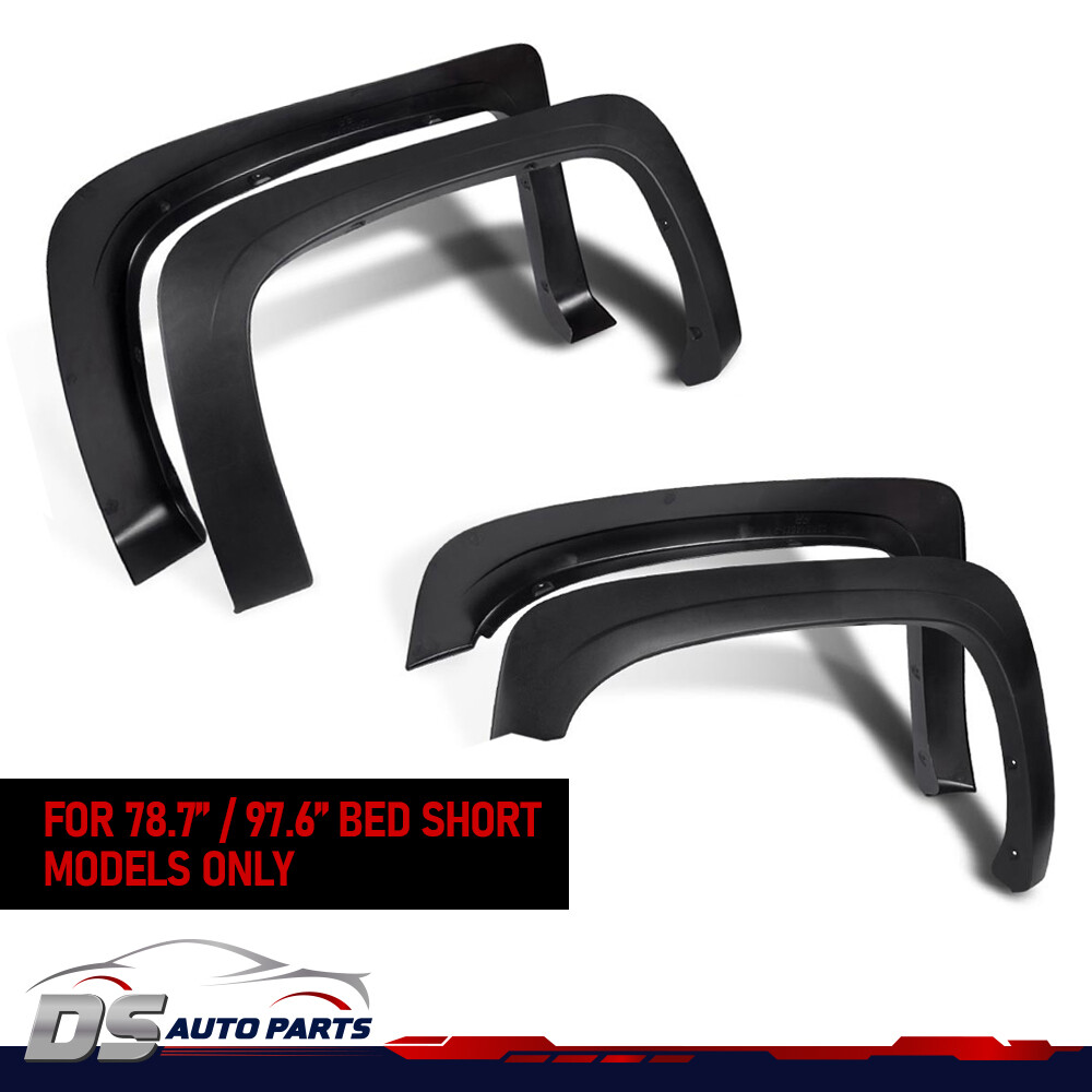 4PC Factory Style Fender Flares Fit For 07-13 Chevy Silverado 1500/2500HD/3500HD