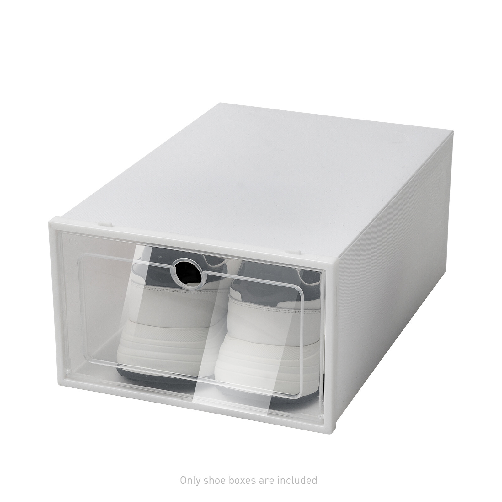 Shoe Collect Box Plastic Storage Case Foldable Clear Stackable Organizer Case