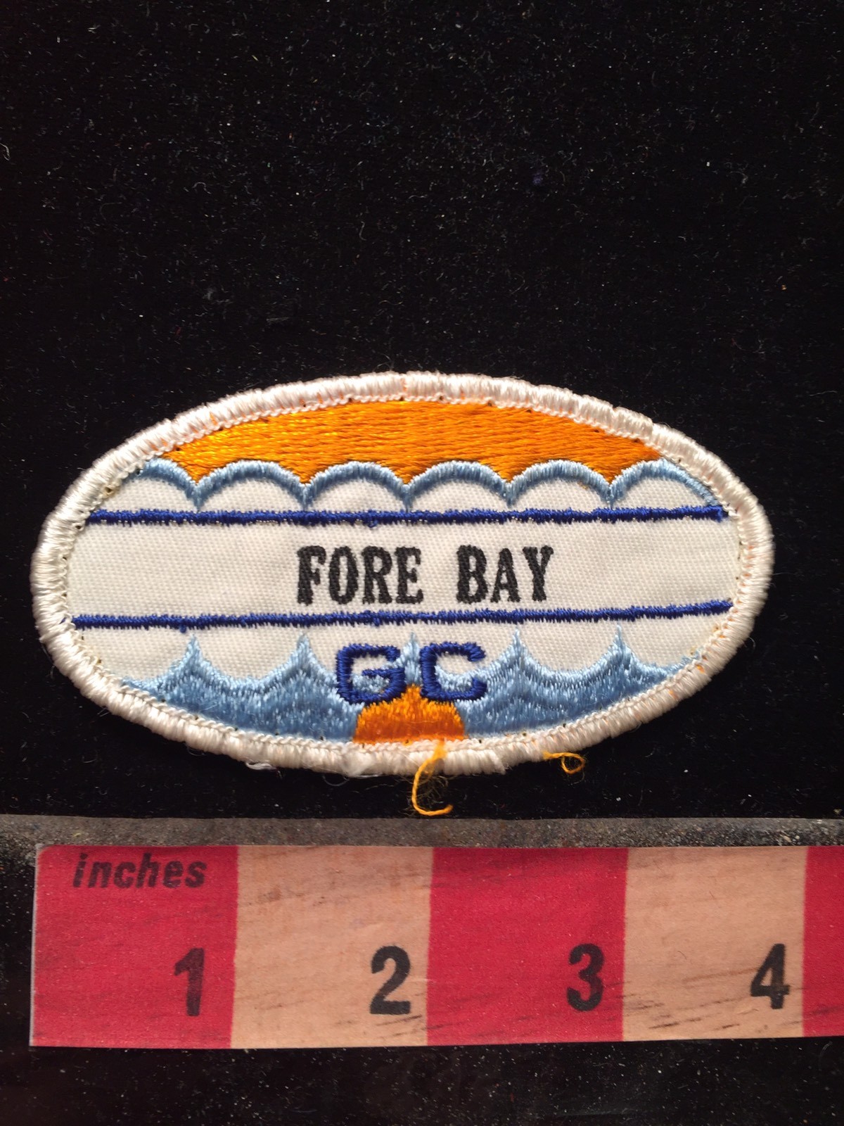Vtg California Fore Bay FOREBAY GOLF CLUB Golfer Jacket Patch 79V3