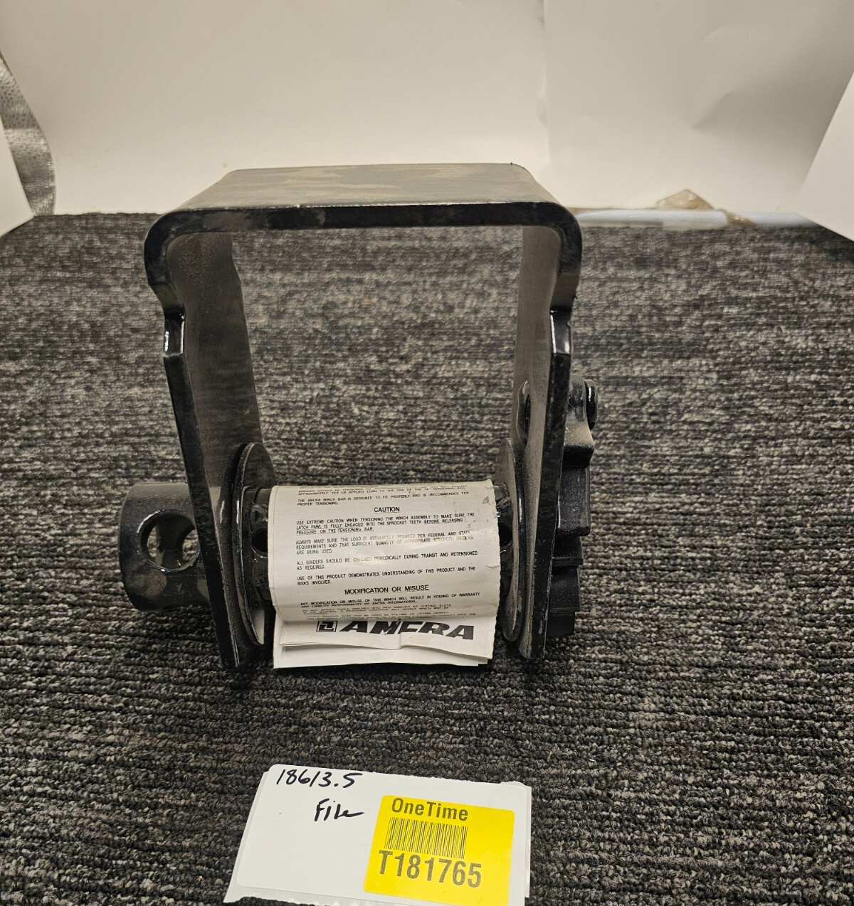 Ancra Bottom Mount Web Winch, Slider WLL: 6,000 lbs./2,730 kg.