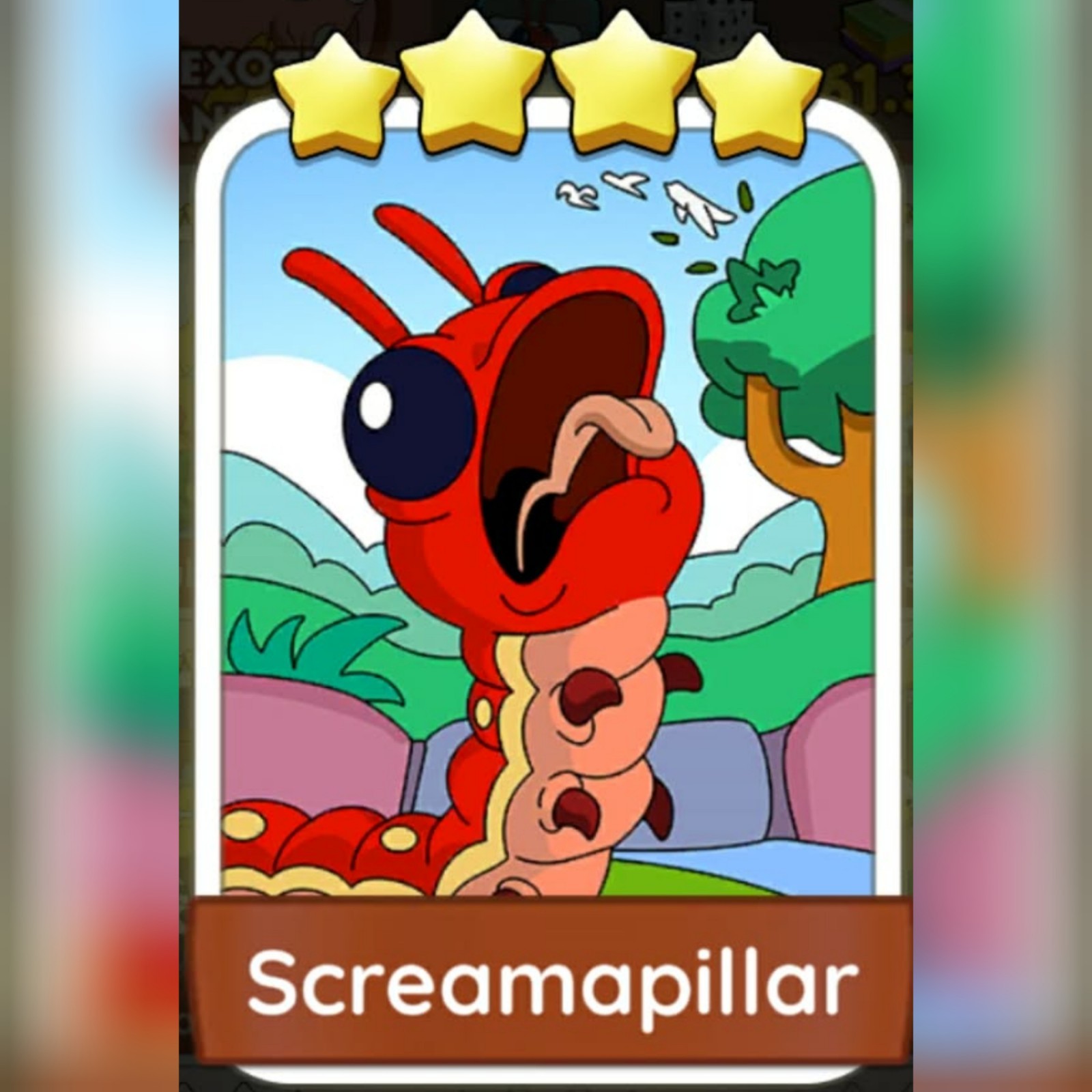 1x Screamapillar ⭐⭐⭐⭐ Set 13 :- Mono_Poly_Go Stickers :- Best Service