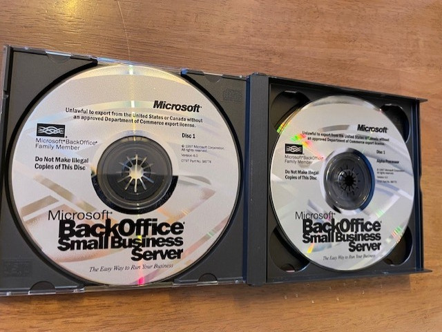 Microsoft BackOffice Small Business Server 4.0 software w/ key 1997 Windows