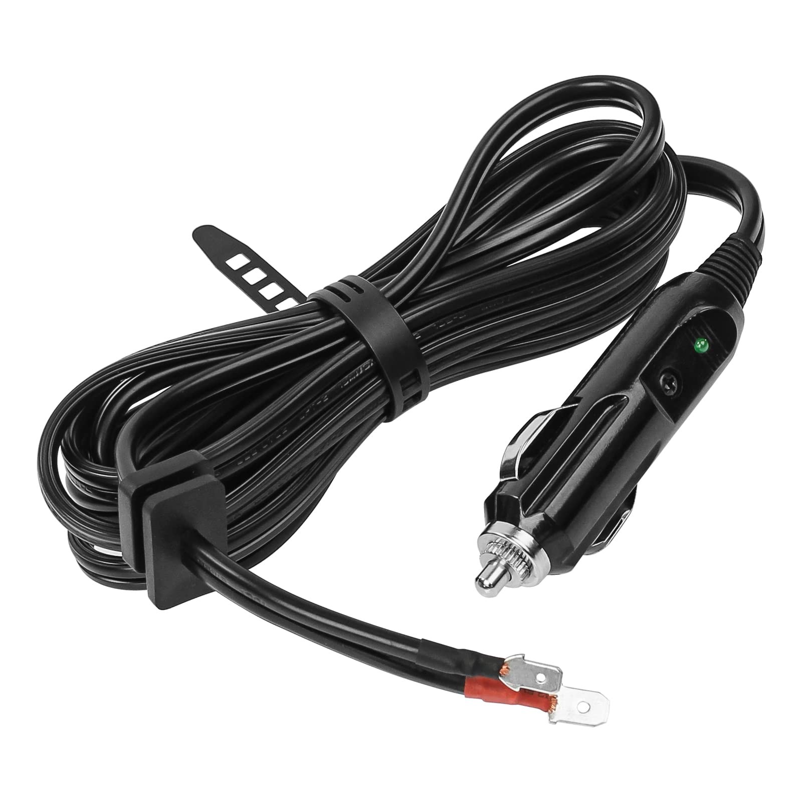 Thermoelectric Cooler Power Cord 8FT w/Fuse for Coleman 12V/24V Black