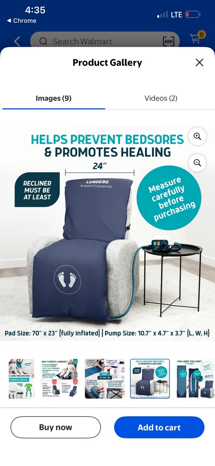LUNDERG Alternating Air Pressure Pad For Recliners
