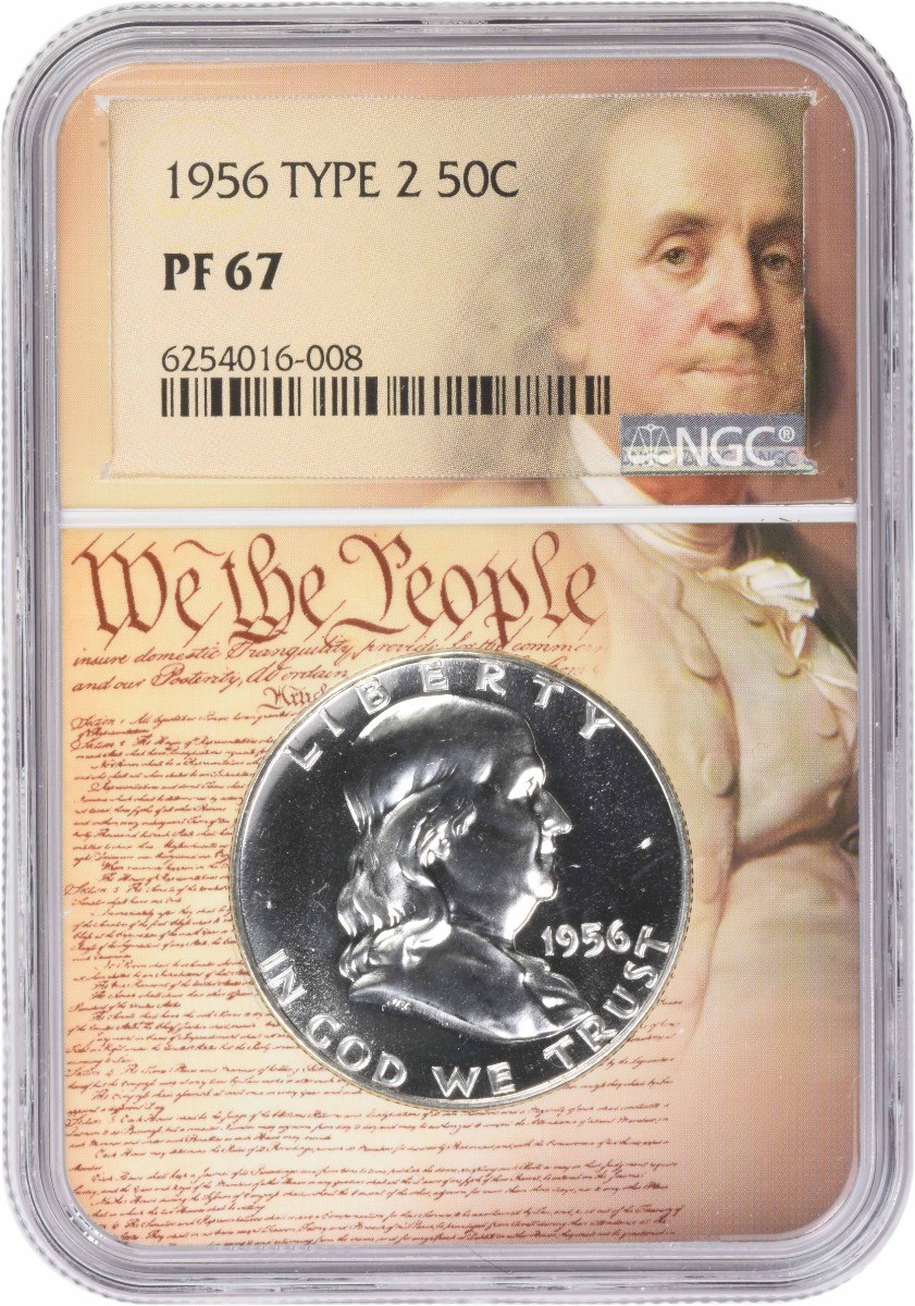 1956 Franklin Silver Half Dollar Type 2 PR67 NGC