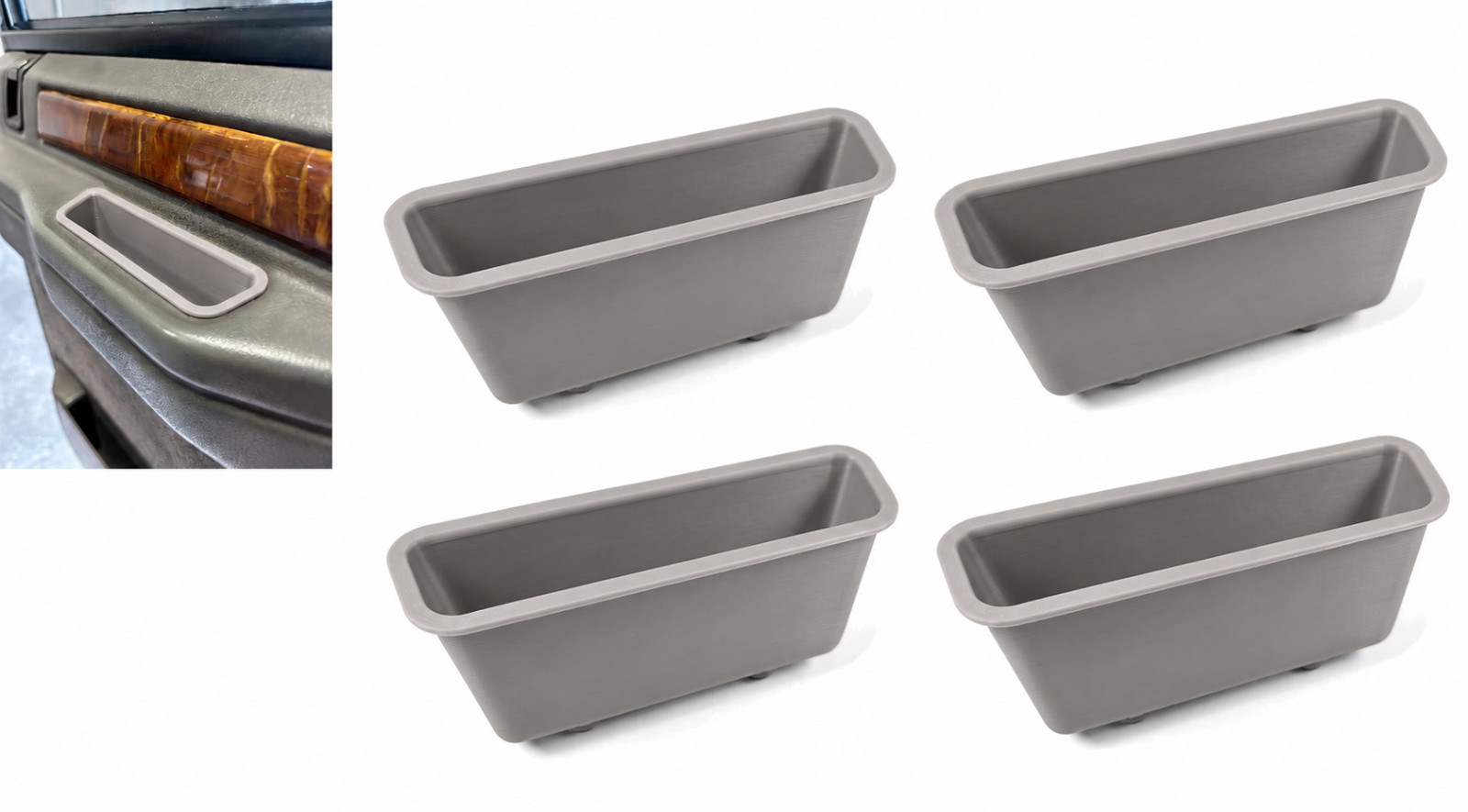 LAND ROVER RANGE ROVER CLASSIC 1987-1995 INTERIOR DOOR PULL  HANDLE SET 4 TAUPE