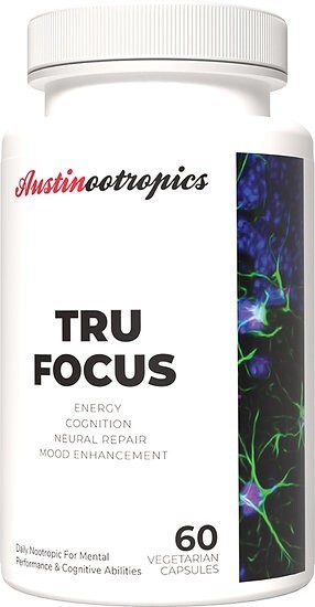 Austinootropics Tru Focus Supplement - #1 Nootropic For Focus 60 capsules