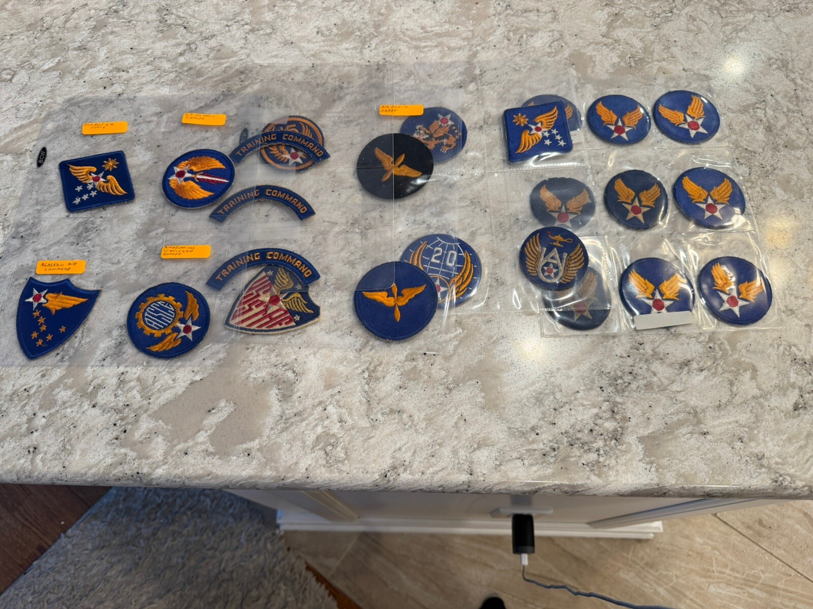 Air Force Patch Lot (24) : WWII Era -Alaskan, Europe, Far East, 15, 20, * Bx73