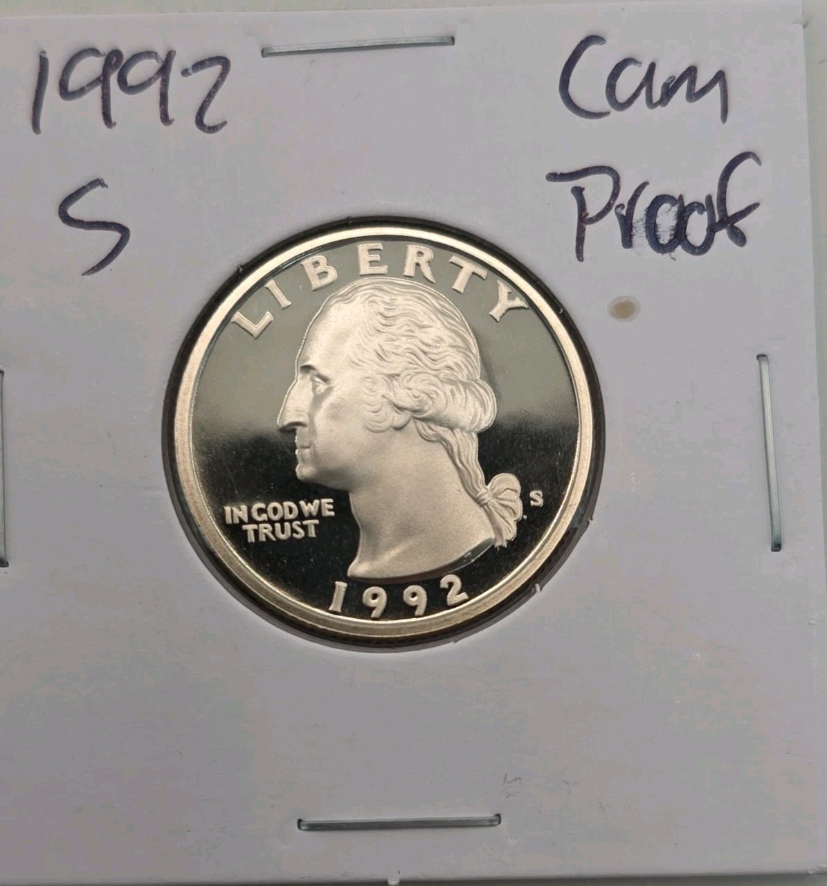 1992-S Washington Quarter PROOF BU (Brilliant Uncirculated) San Francisco