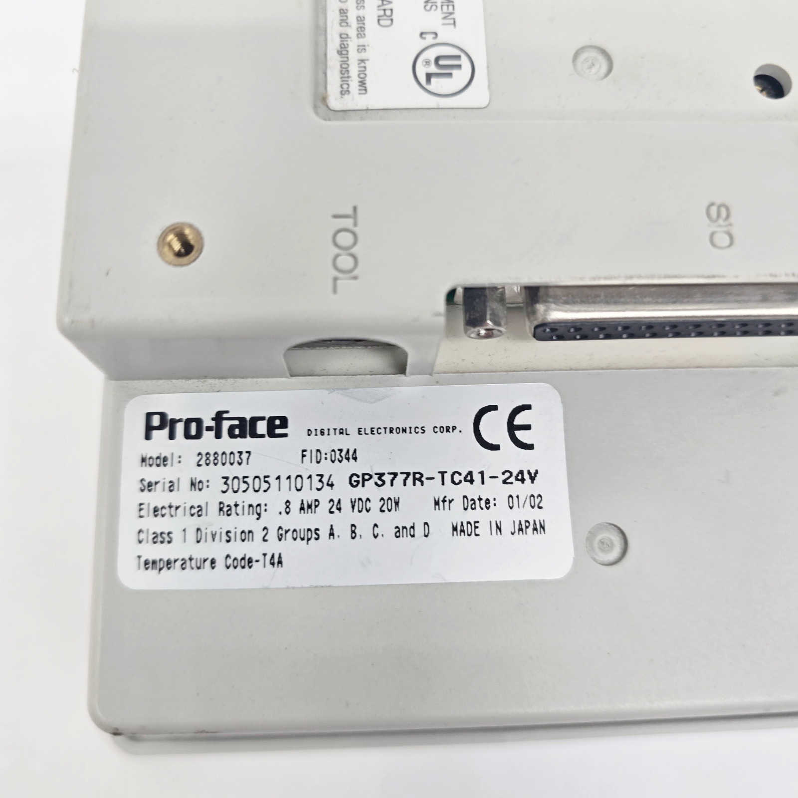 PRO-FACE SCREEN MODEL 2880037 GP377R-TC41-24V