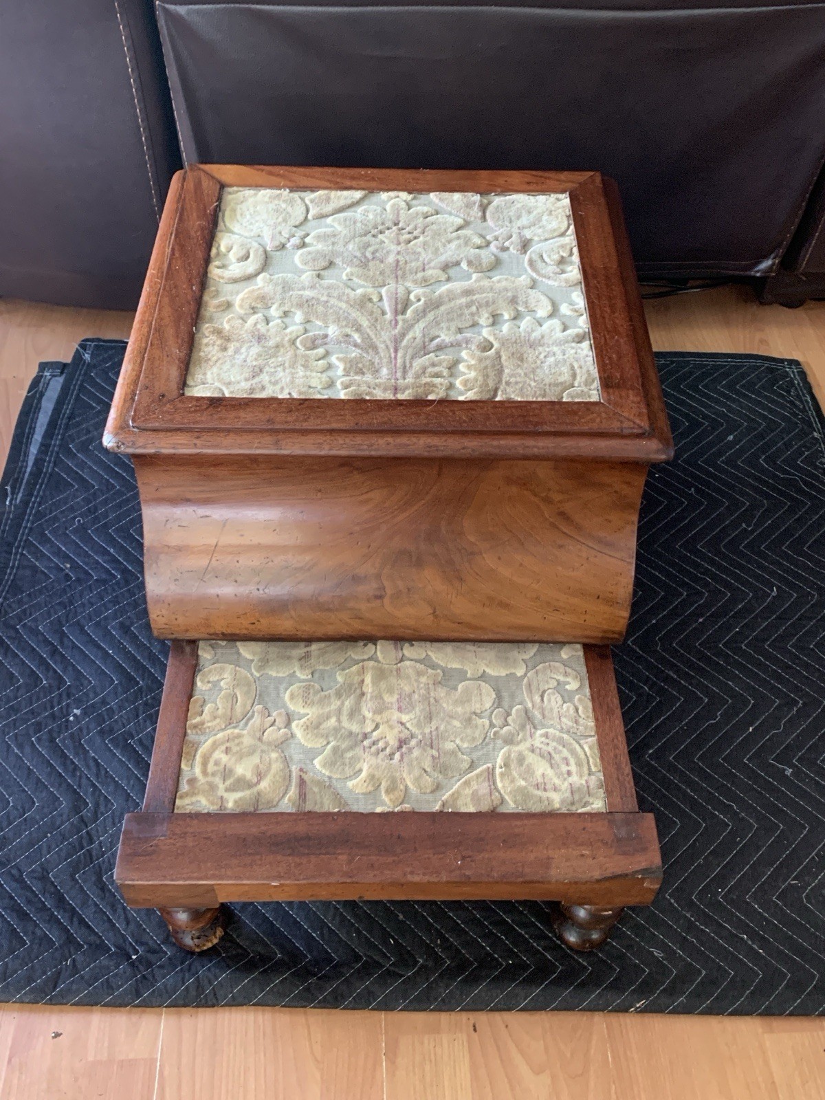 Antique 19th C. Victorian Wooden Chamber Pot Commode Toilet Step Stool