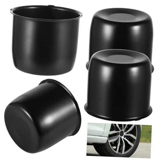 4 PCS Trailer Wheel Center Caps, 4.25-Inch Chrome-Push Through Trailer Center