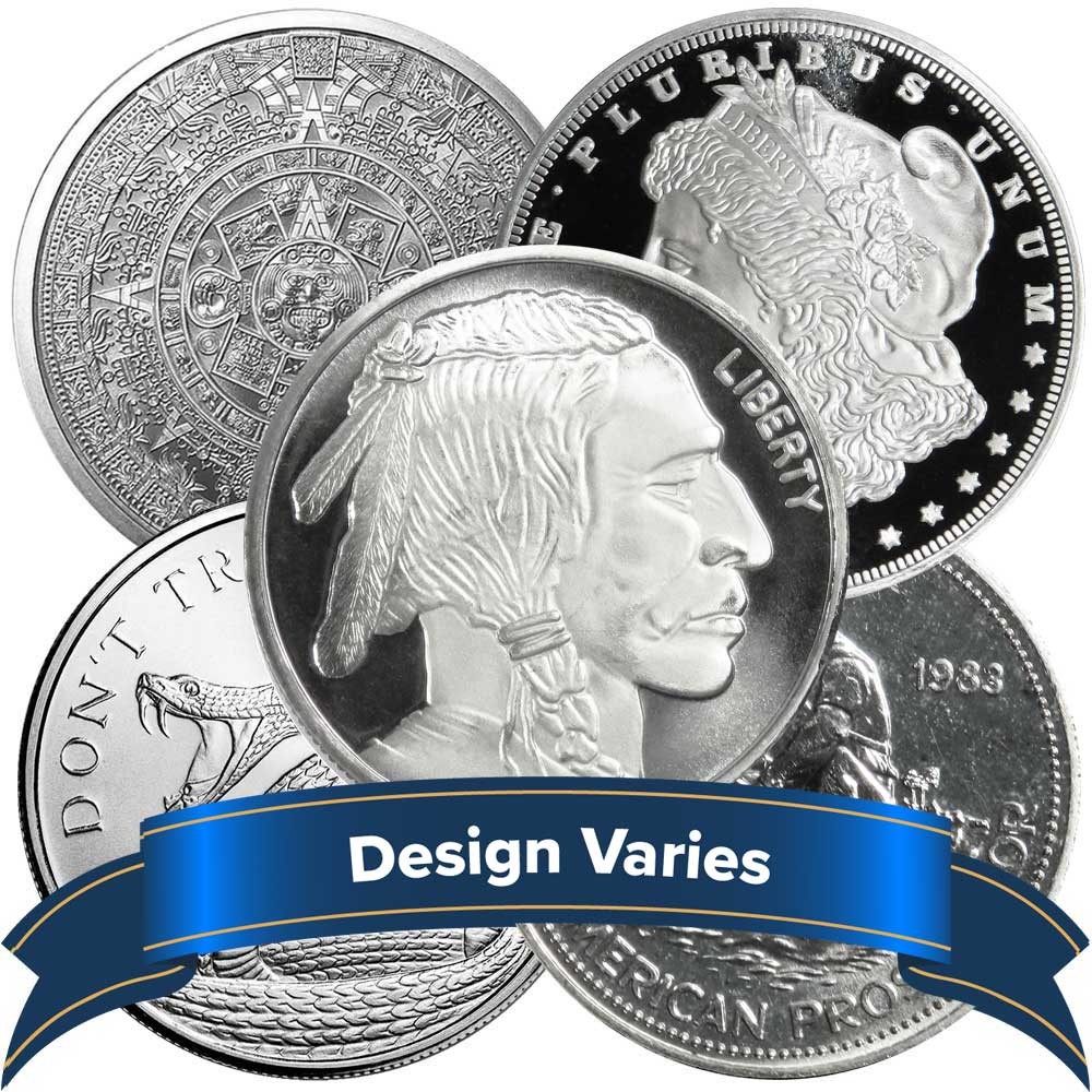 Lot of 10 - 1 Troy oz Silver Round .999 Fine Secondary Market