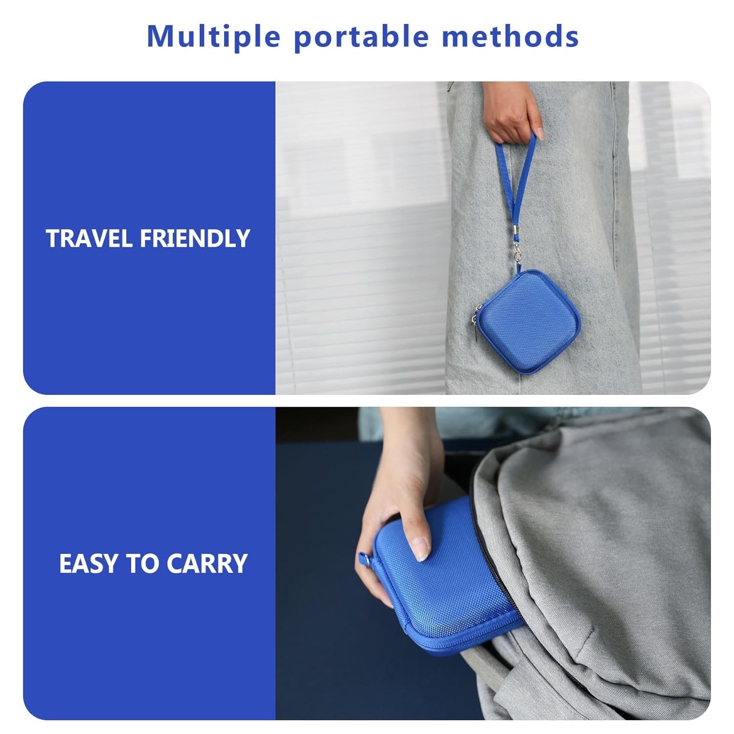 Retro Game Console Hard Case with Mesh Pocket - Fits GBA SP & Accessories