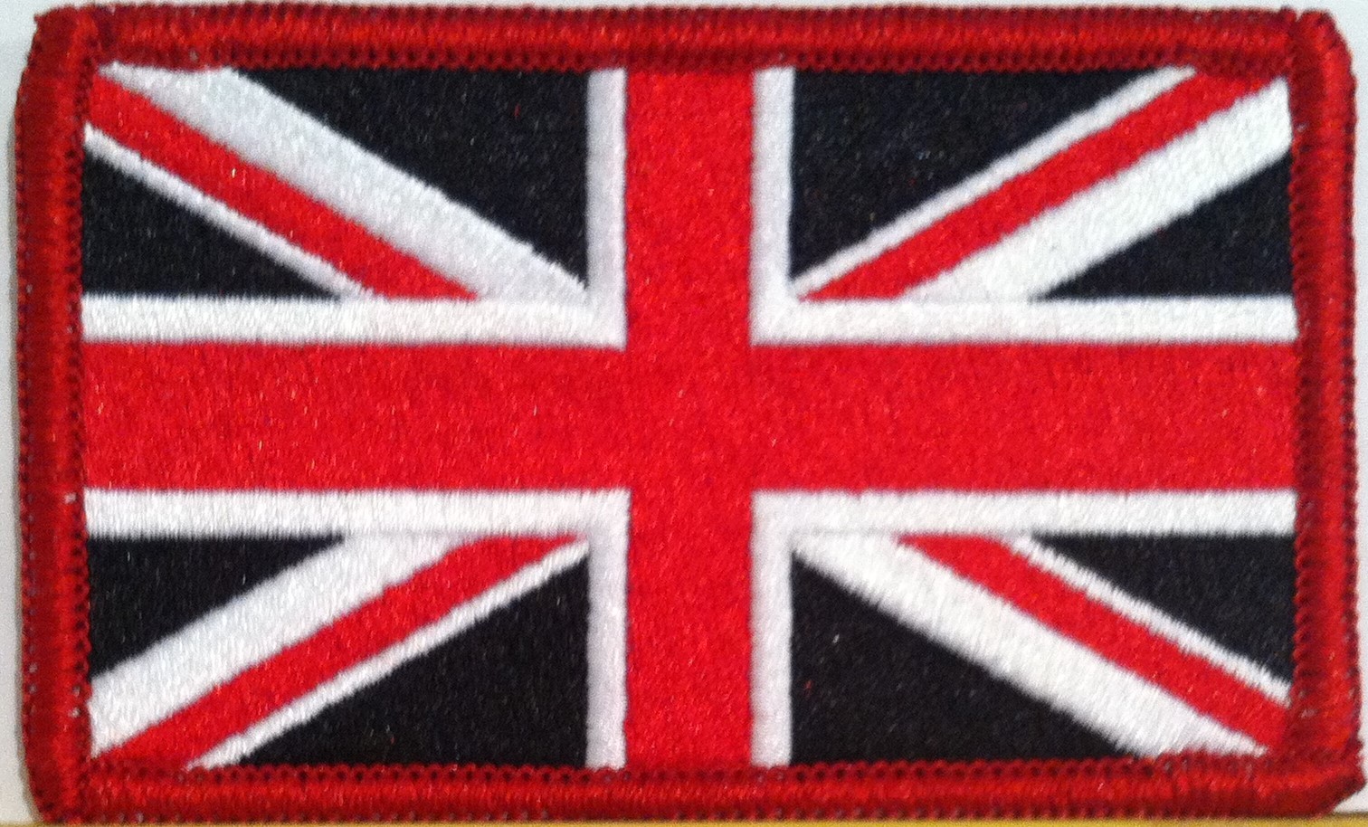 UK England United Kingdom Tactical Flag Iron-On Patch Black,White, Red MC Emblem
