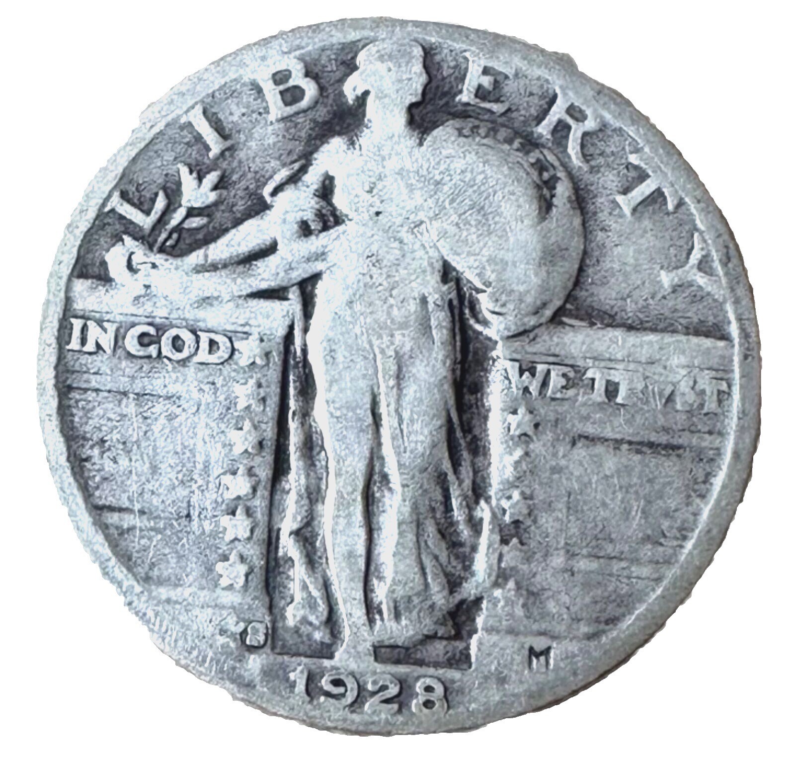 1928-S Standing Liberty Quarter Silver Best Value On eBay READABLE DATE Free SH!