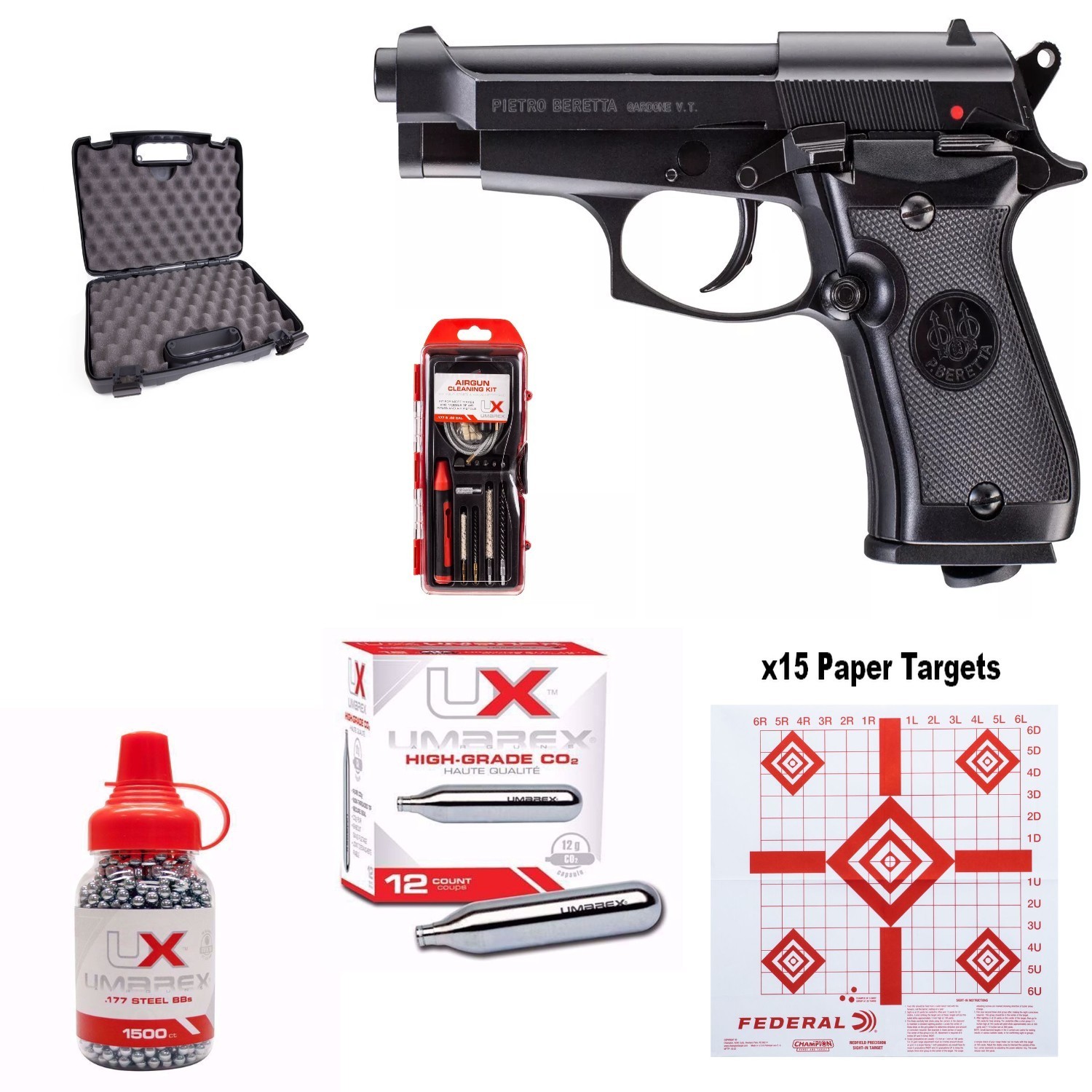 Umarex Beretta M84FS .177 Steel BB CO2 Blowback Air Pistol ⭐Choose Your Bundle⭐