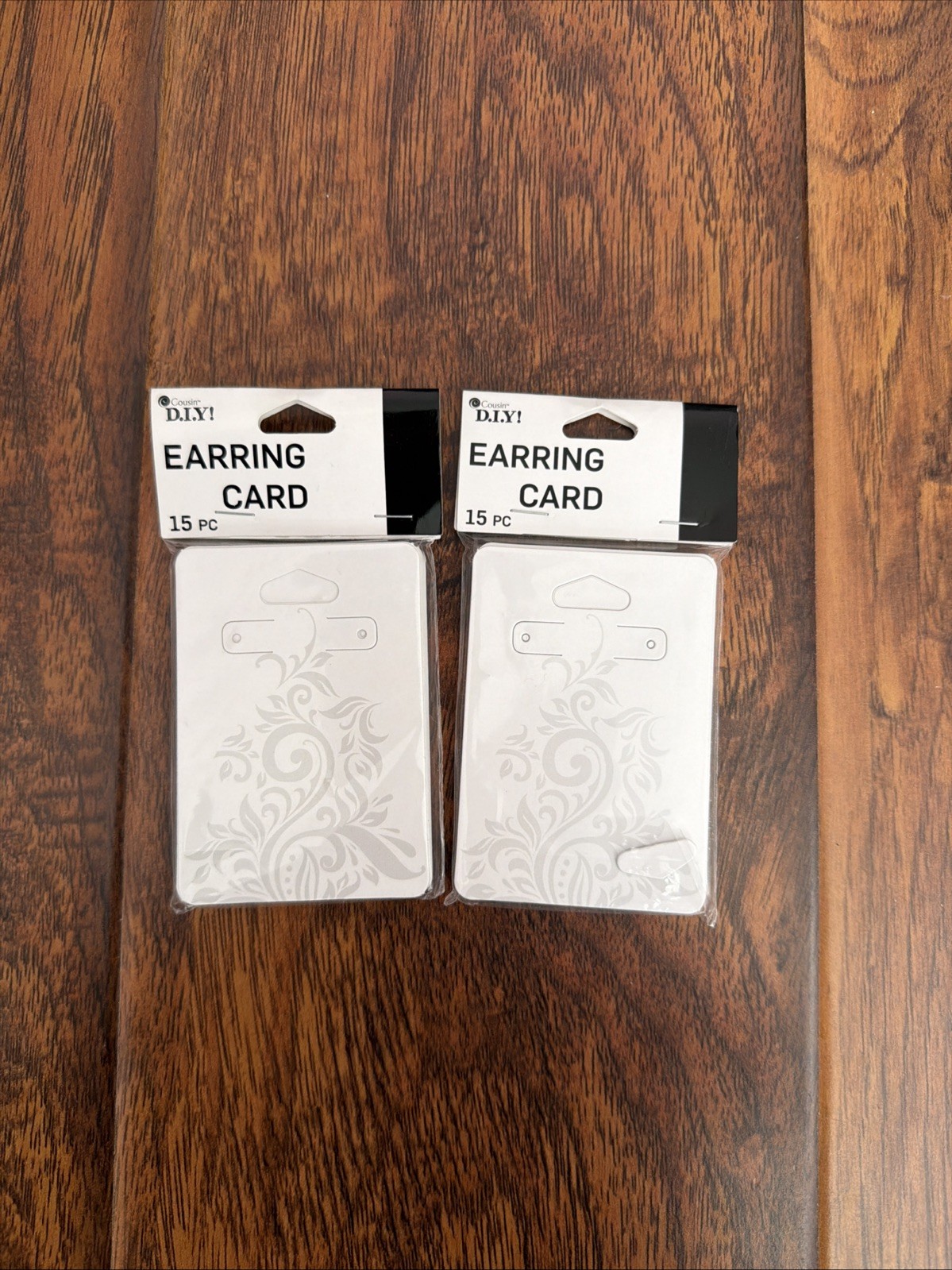 Earring Cards Two Packs of 15. NEW Sealed Packs - Perfect To Sell Your Designs