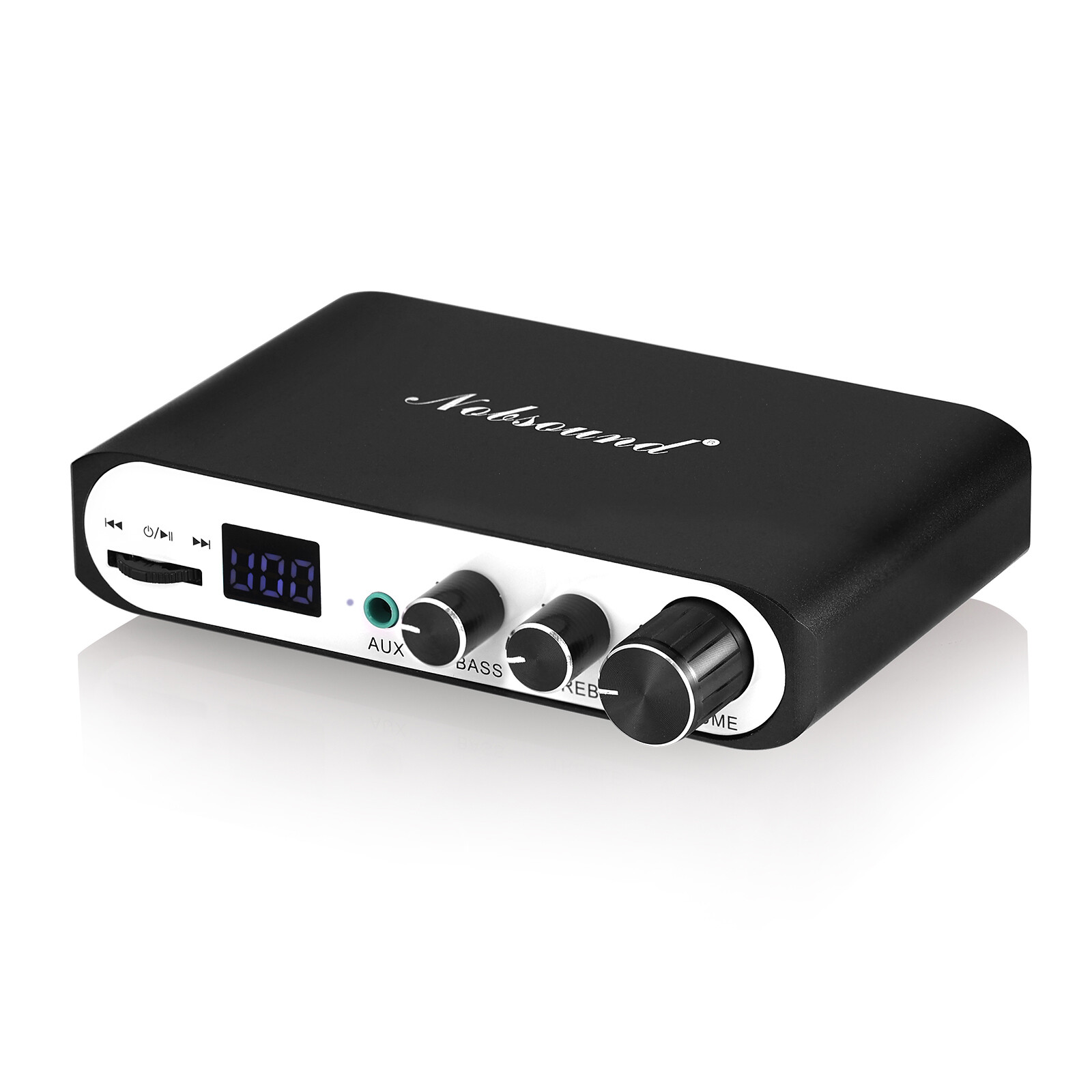Bluetooth 5.0 Mini Digital Amplifier dual DSP Stereo Amp Tone Control Bass