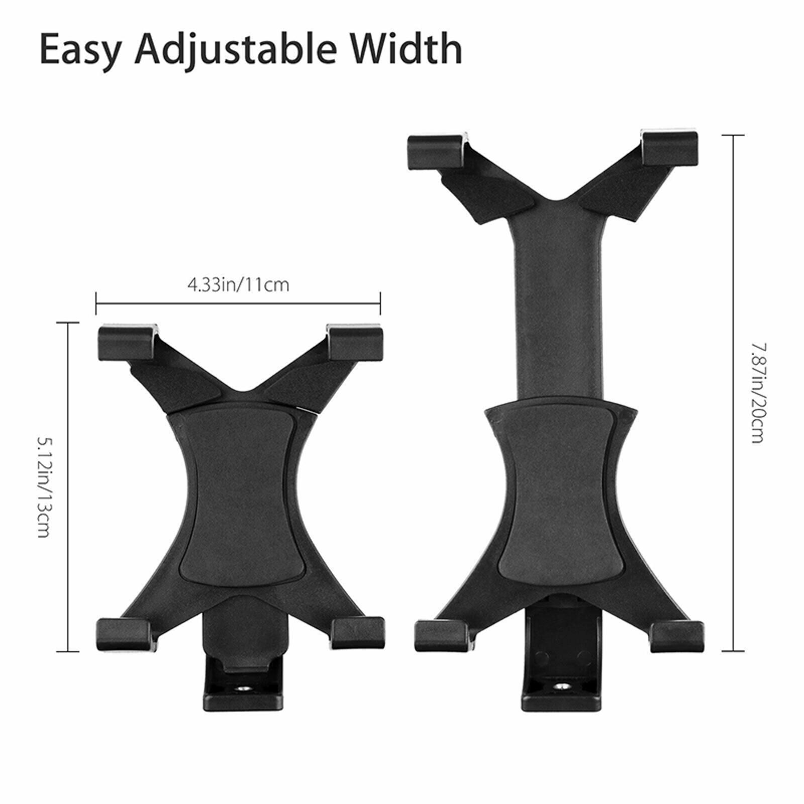 1/4in Thread Adjustable 7-10" Tablet Tripod Mount Adapter Clamp Holder Bracket