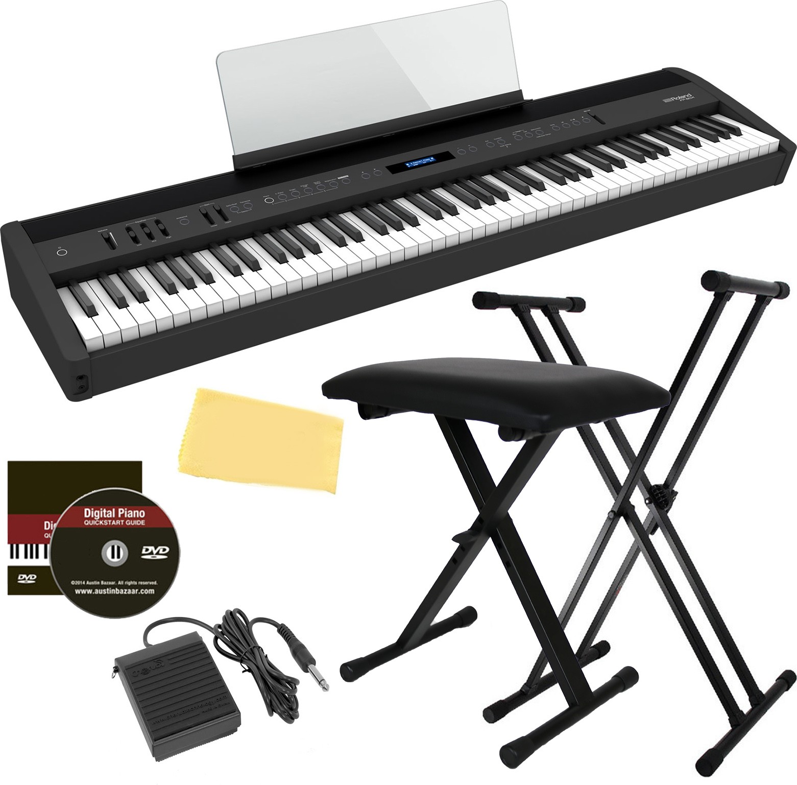 Roland FP-60X Digital Piano - Black w/ Adjustable Stand