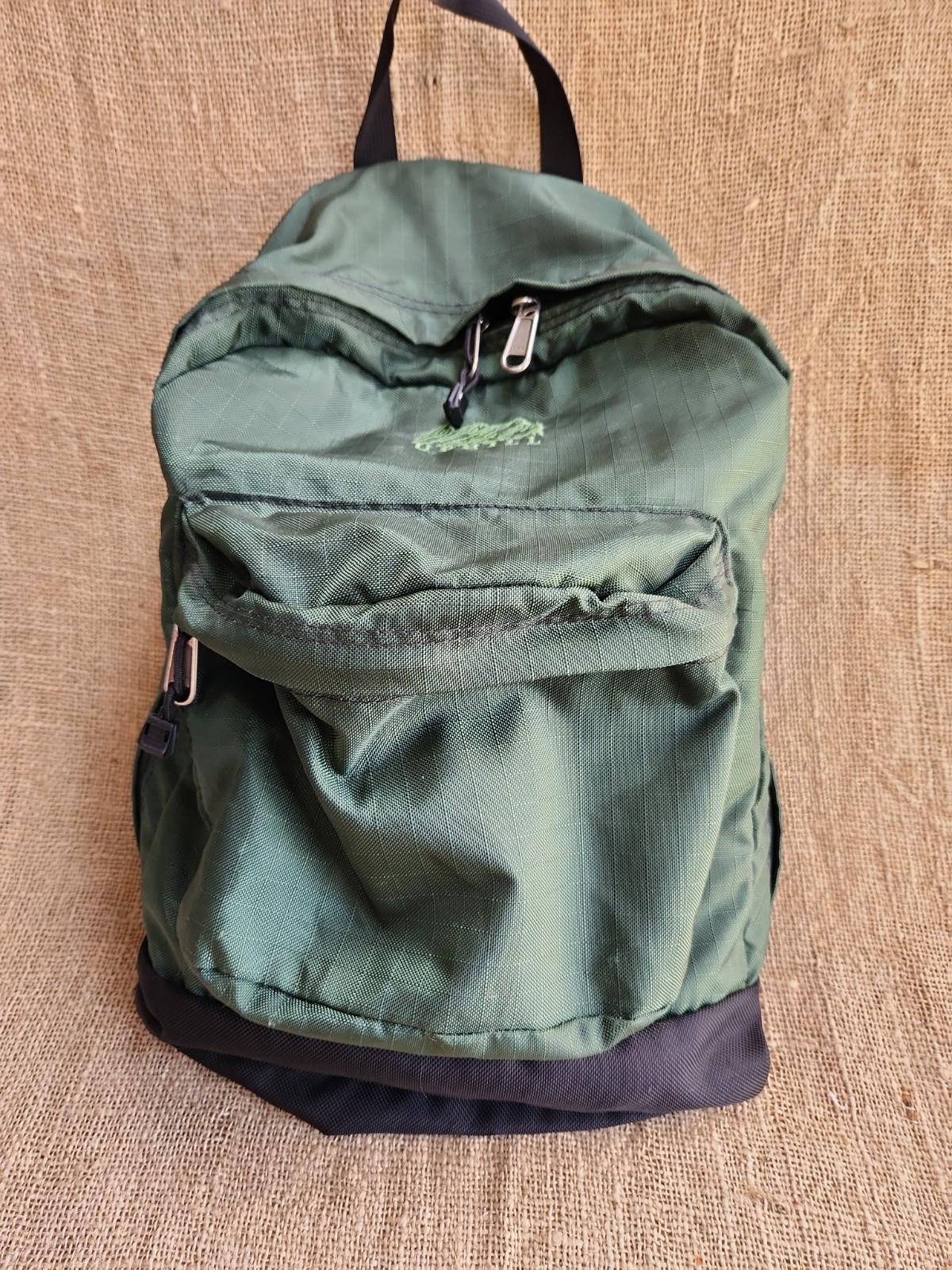 Uphill Green Nylon Backpack See Photos For Discription & Measurements Pre-owned