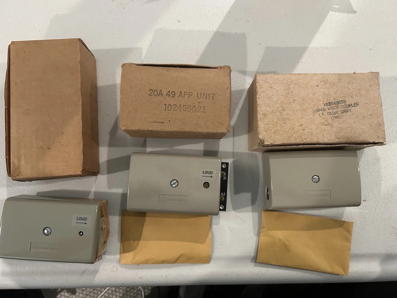 (3) NOS WESTERN ELECTRIC ASSORTED VOICE COUPLERS,20A-49APP,33C,3DB49