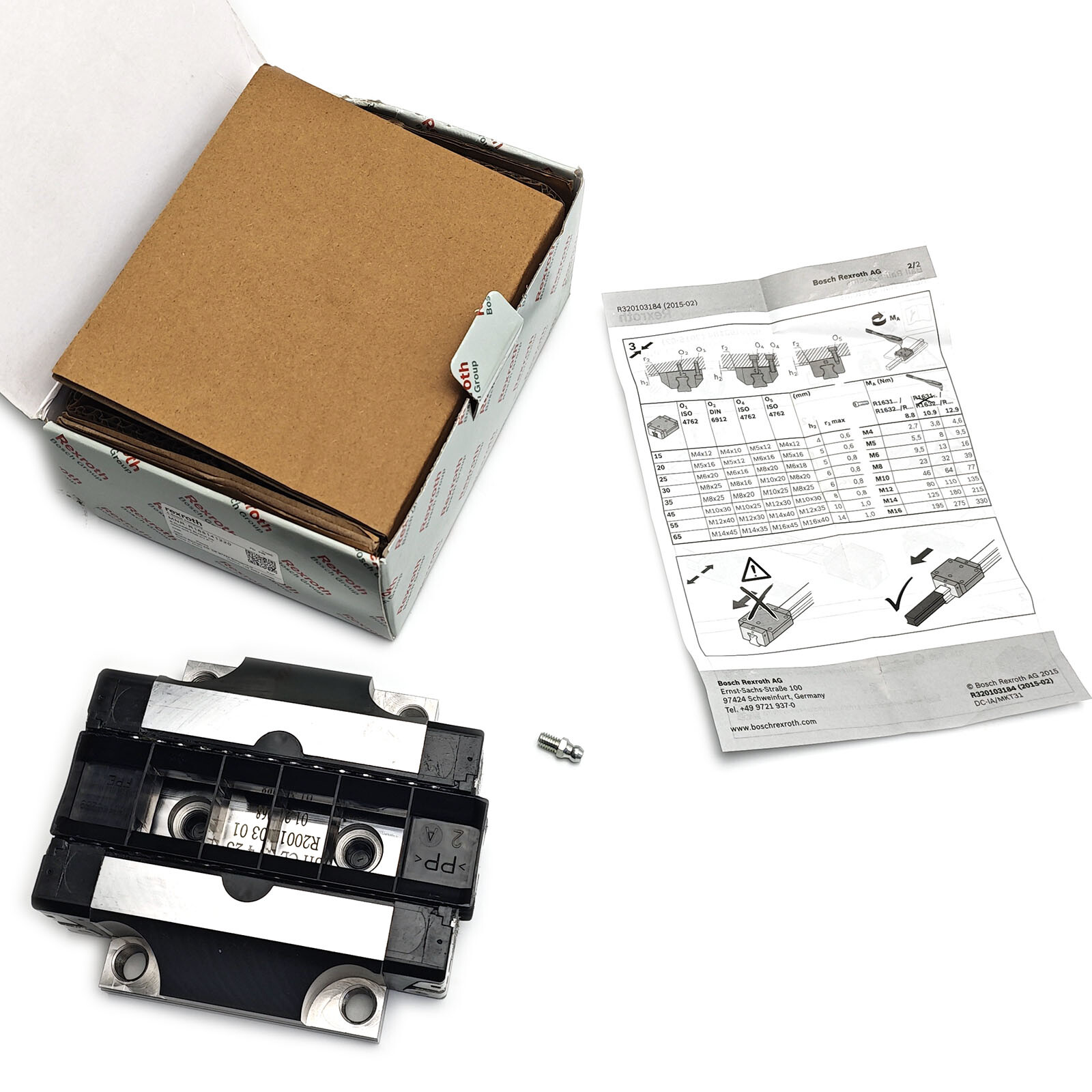 Brand New Ball Slider R165141220 Ball Slider for Rexroth Ball Bearing
