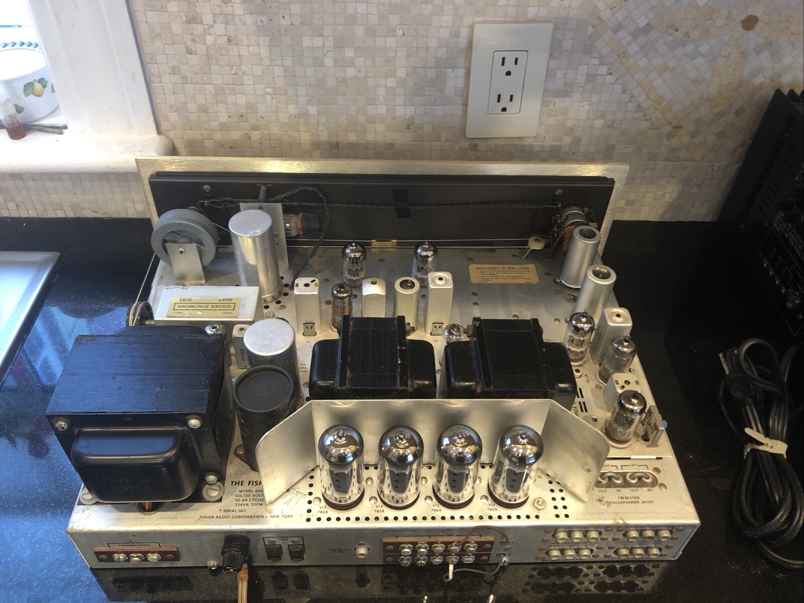 FISHER 400 FM Multiplex Tube Receiver Amplifier Perfect Working Condition #37648