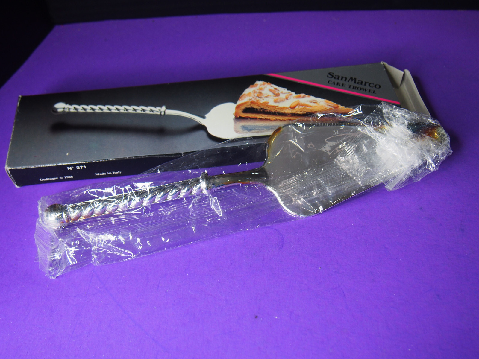La S Marco - Silverplate Italy - 10 inch Cake / Dessert Server New No 271