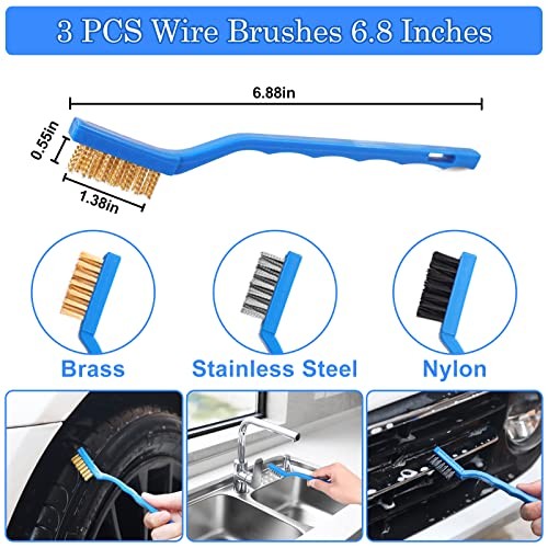 27Pcs Car Detailing Kit, Car Cleaning Kit, Car Detailing Brush Set, 27PCS-Blue