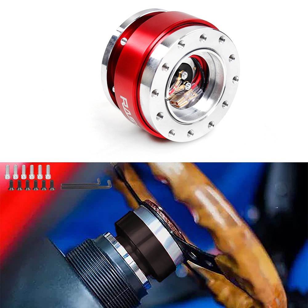 Red Steering Wheel+Quick Release+Hub Adapter 186H For Volkswagen VW Golf Jetta