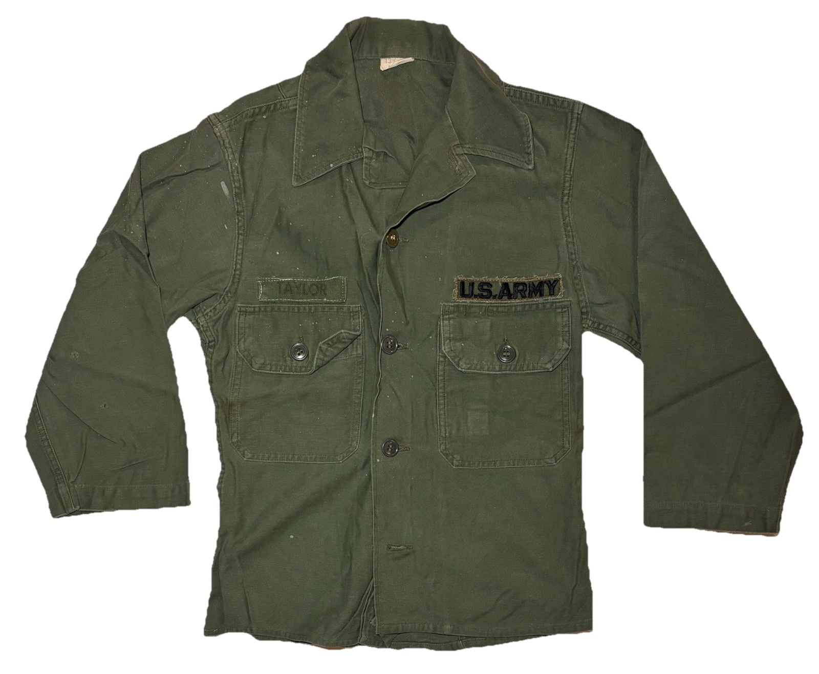 Vintage US Army Vietnam War OG-107 Sateen Fatigue Shirt Jacket Altered* Military
