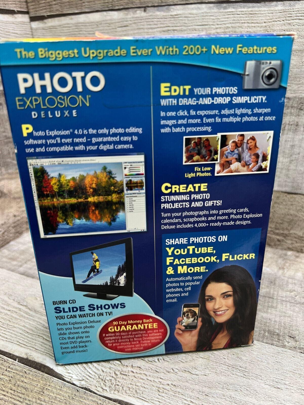 Nova Photo Explosion Deluxe 4.0 PC Software Digital Editing Windows XP Vista 7