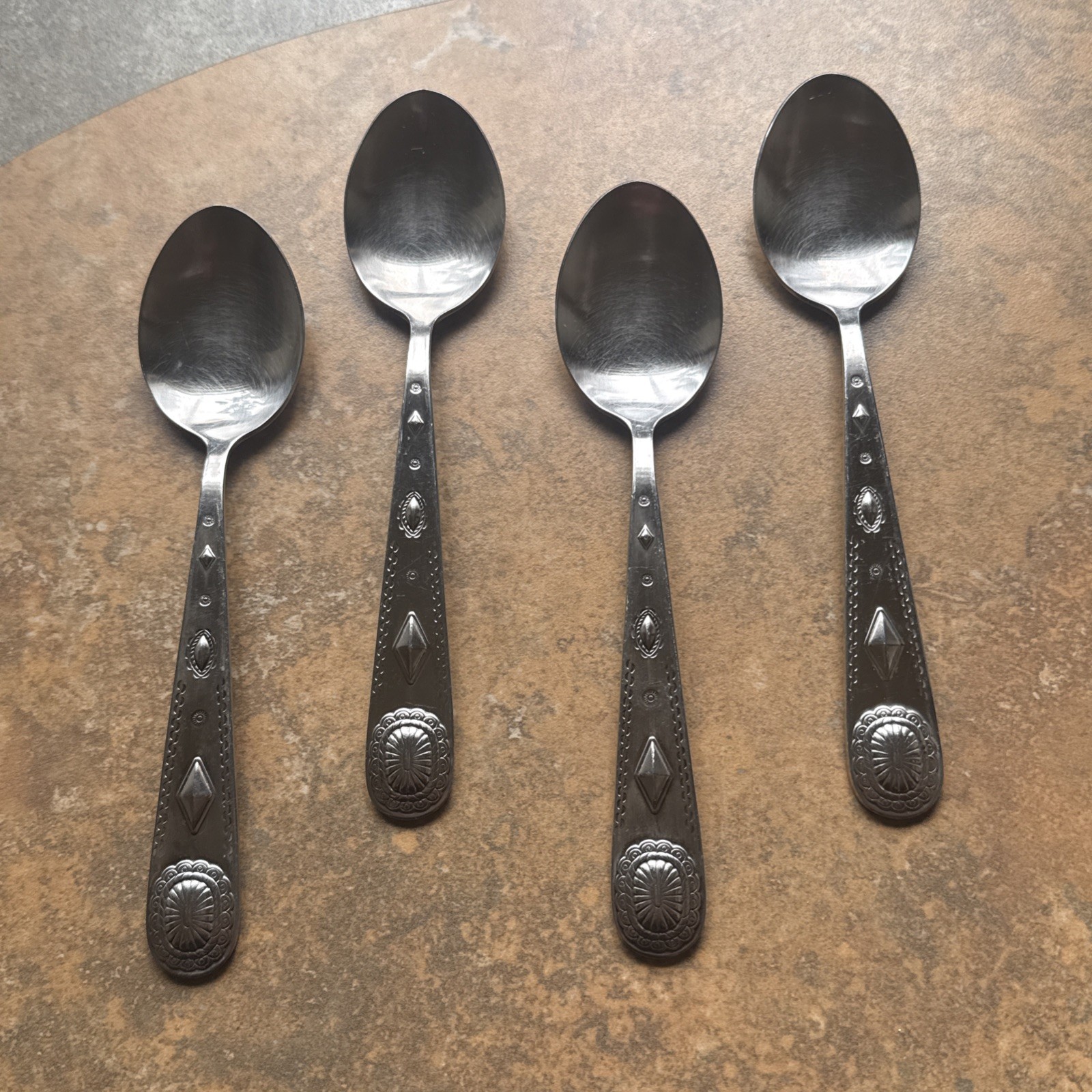 Wallace Taos Stainless Steel Tablespoon (Set of Four) China 18/10 Southwest USED