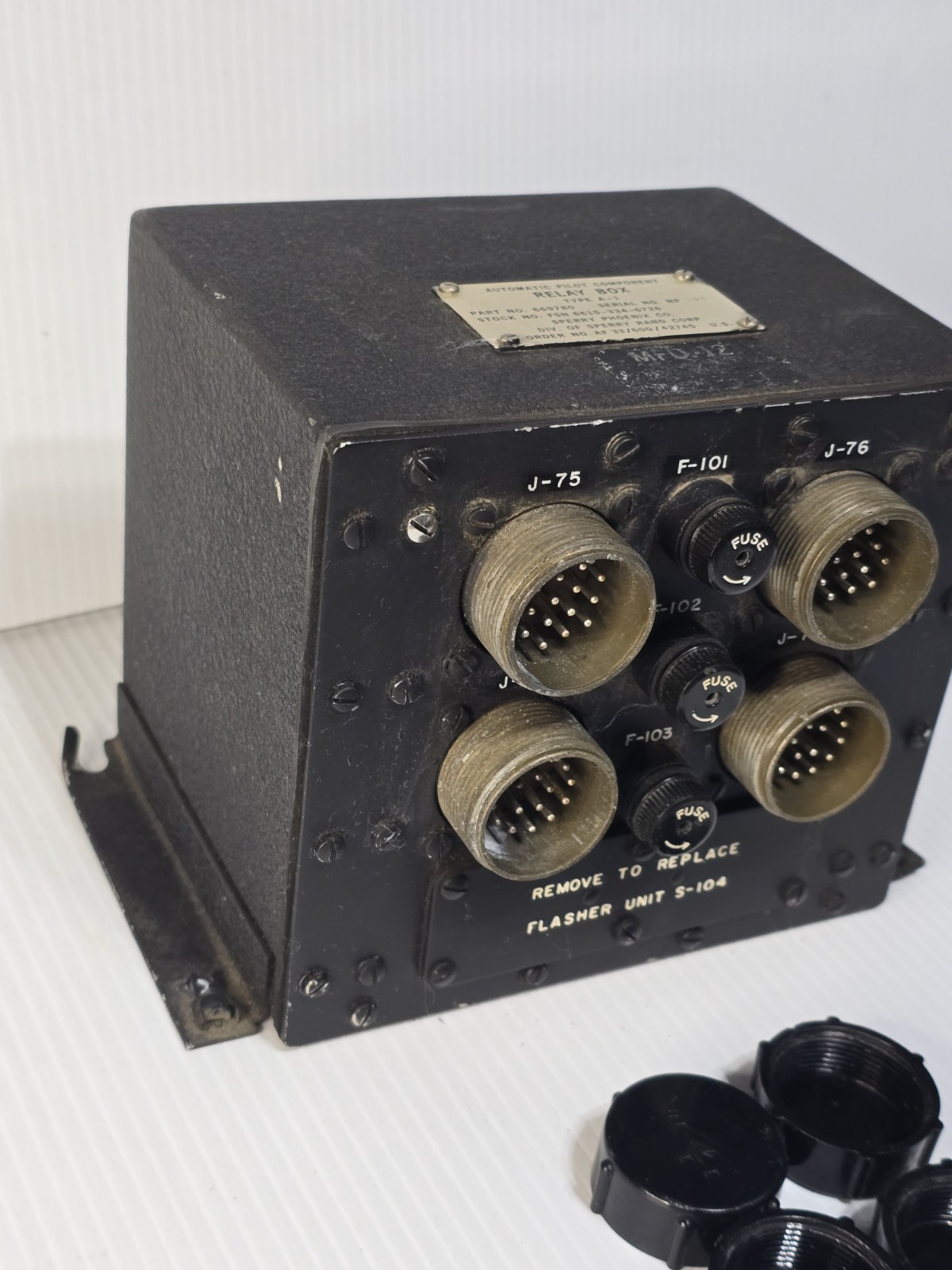 Sperry AUTHOMATIC PILOT Component RELAY BOX Type A-1, 669780 As Removed Untested