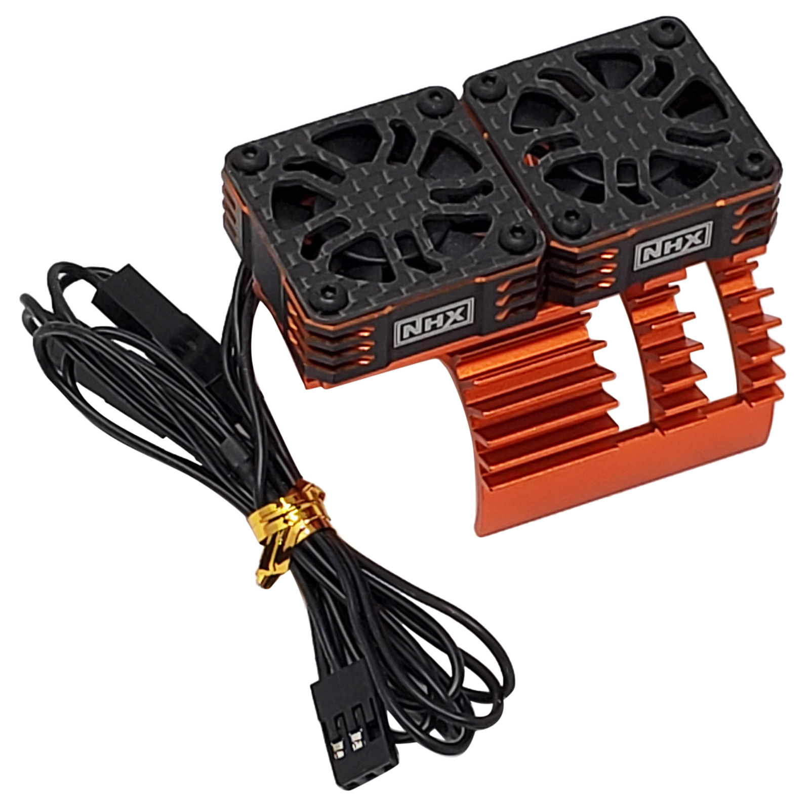NEW NHX RC 1/8 Twin Cyclone Alum HV Cooling Fan wCover 28000RPM Motor Heatsink