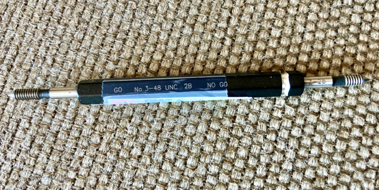 3-48 UNC 2B THREAD PLUG GAGE #3 .099 .0990 GO NO GO