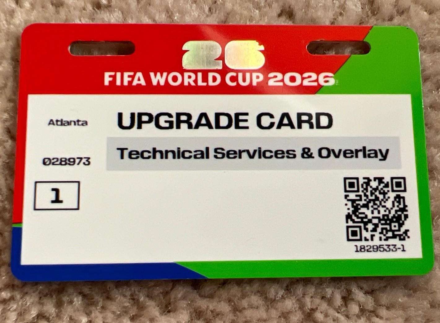 FIFA World Cup 2026 Credential Pass Upgrade Cards
