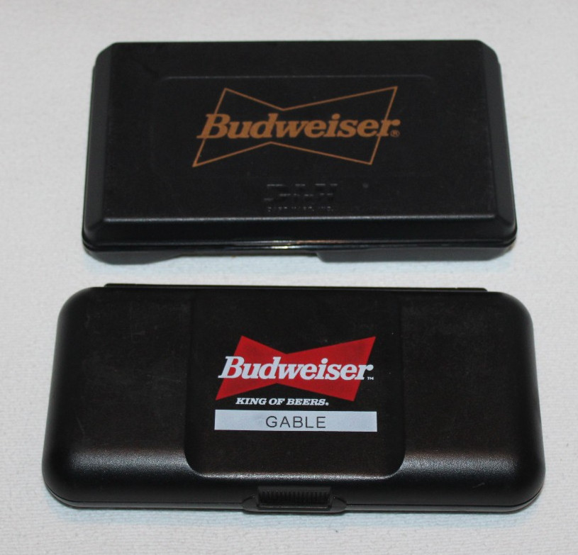 lot of 2 Budweiser dart throwing sets in plastic carrying cases - not complete