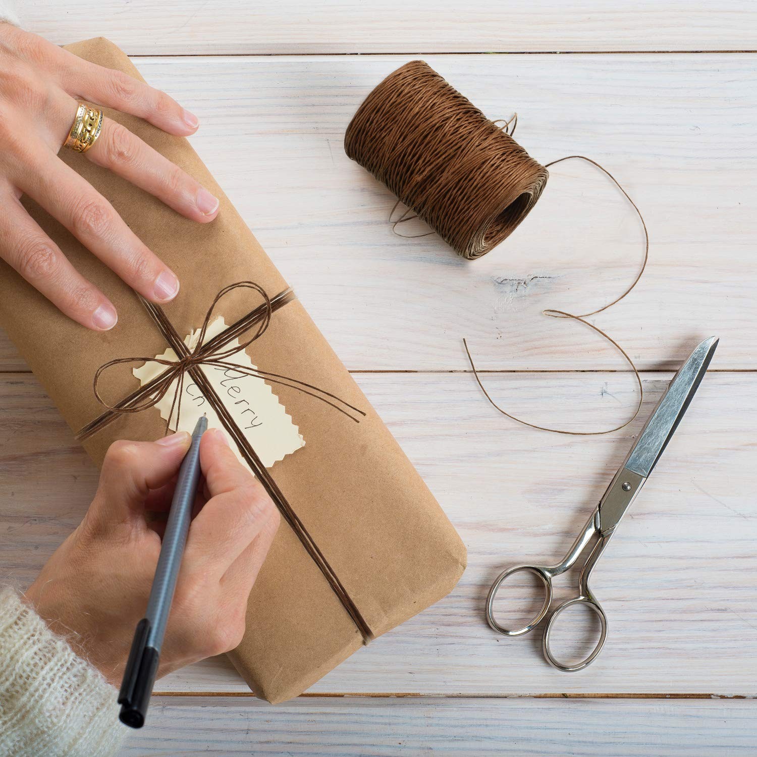 673 Ft Rustic Wrapping Wire Floral Vine Wire Paper Covered Bind Wire for Crafts