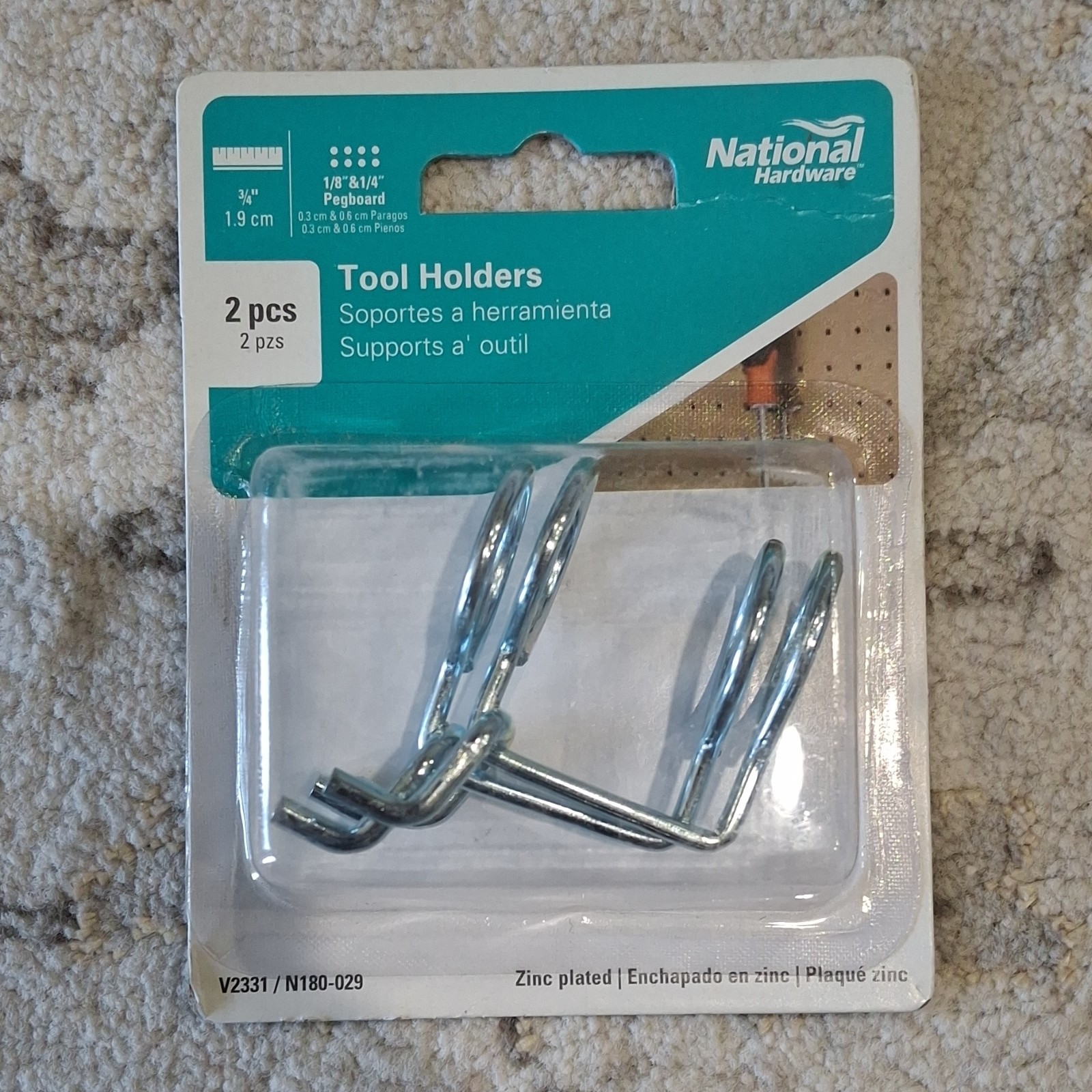National Hardware Pegboard Hook Assortment Locking Hooks Loop Steel - 79 Pieces