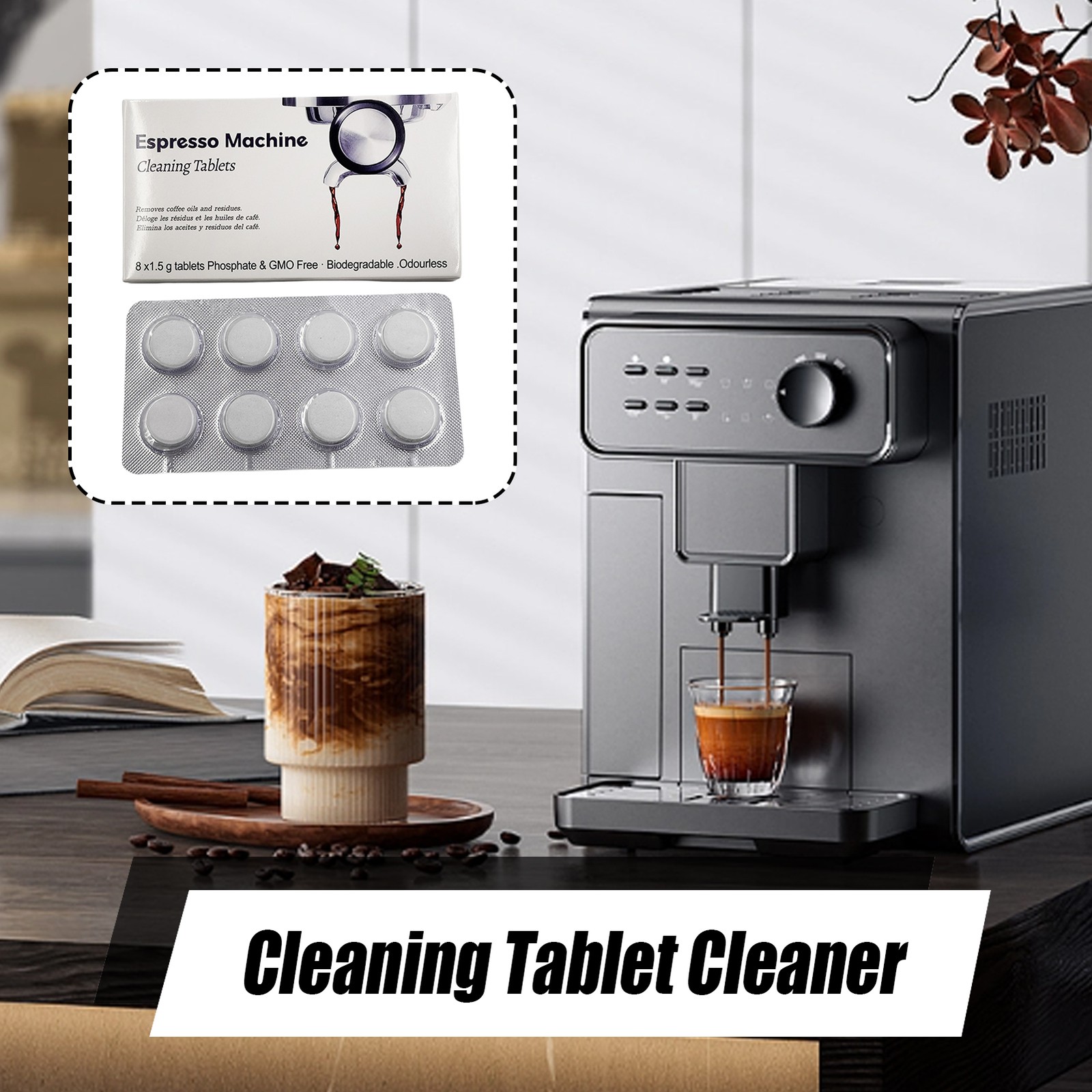 8 Pack Cleaning Tablet Cleaner Residue For BREVILLE Espresso Coffee Machine