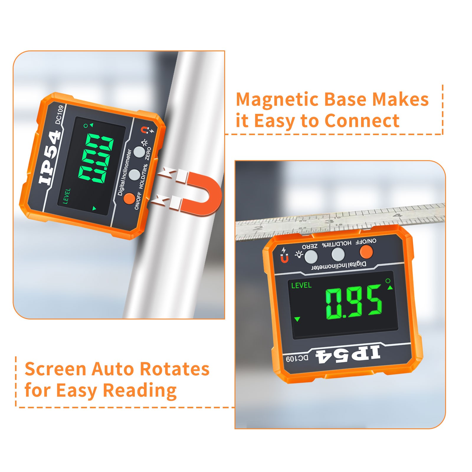 Digital Angle Magnetic Protractor for ADAS Calibration Auto Angle Measurement