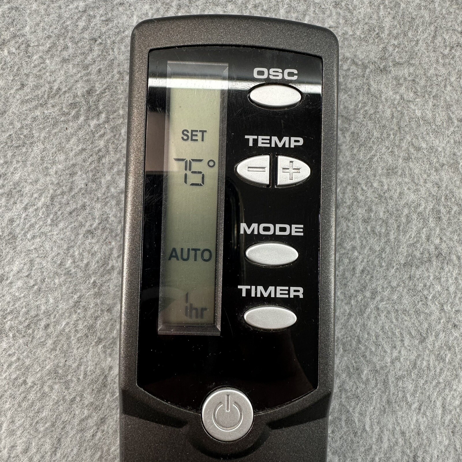 LASKO Fan Remote Control 6 Button Digital LCD Screen Timer Temp Oscillating Mode