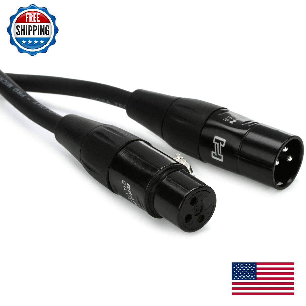 Hosa HMIC-015 Pro Mic Cable, REAN XLR3F to XLR3M, 15 ft